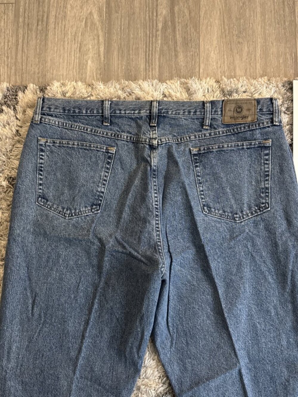 Wrangler Blue Denim Jeans Men S 44X30 Workwear And Casual Pants Retro Sz 44X30 - Picture 2 of 7